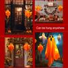 3 Pcs Halloween Hanging Ghosts 19.6" LED Light Up Outdoor Flying White Ghost for Front Yard Patio Lawn Garden Party Decor