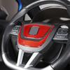 Red Carbon Fiber Steering Wheel Center Trim Sticker For Seat leon 2008-12