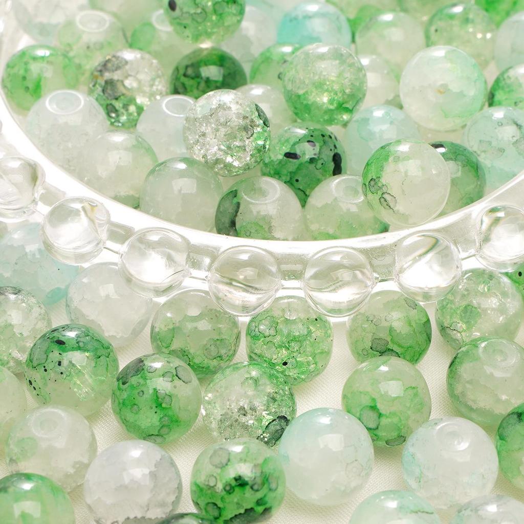 Браслет из стеклянных бусин «половина сахара» с пузырьками желе 8-10 мм - круглые свободные бусины для аксессуаров ручной работы
