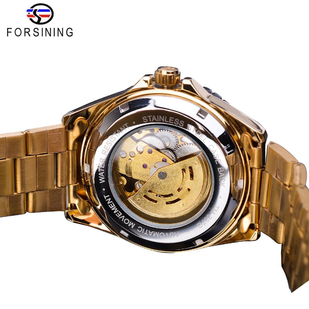 Мужские часы из золотой нержавеющей стали