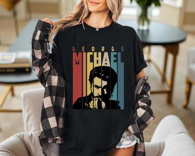George Michael Printed Tshirt Unisexs Springsummer Fashion Trend Pure Cotton Top Neutral Short Sleeve Tshirt