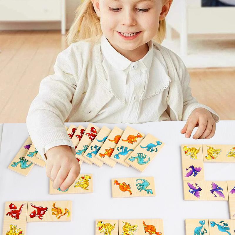 Игра-головоломка с царапинами по цепочке, деревянная игрушка-головоломка, настольная игра, детская, мультяшная, Монтессори, раннее развитие, дорожная, динозавр, фрукт, познавательная головоломка