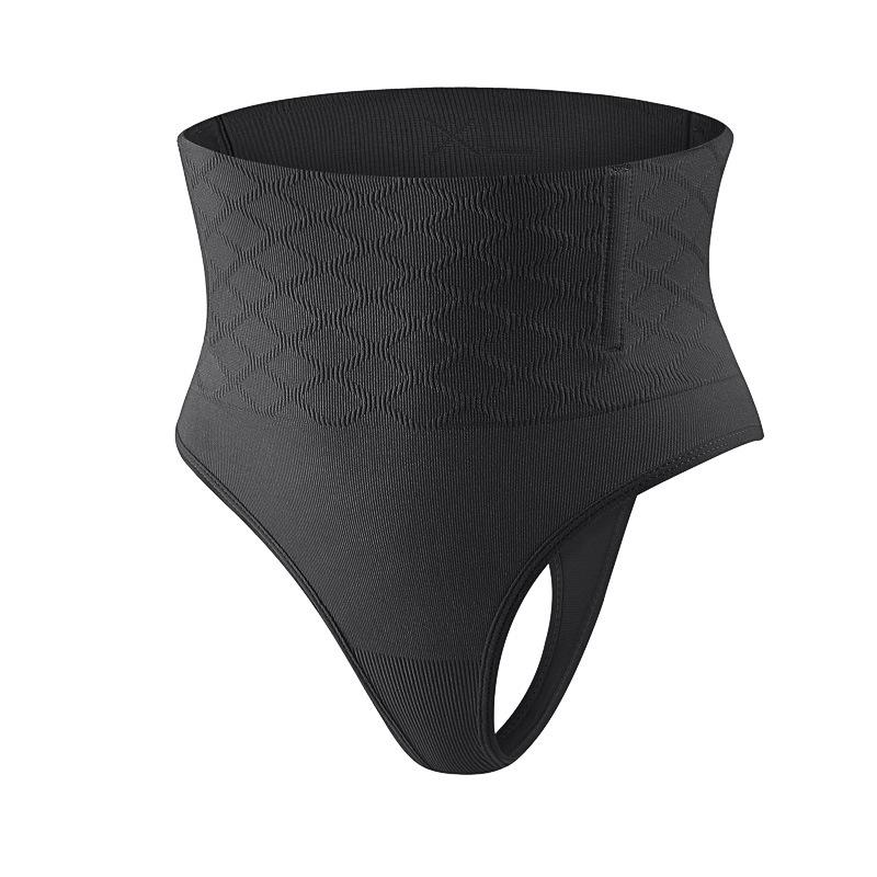 Бесшовные стринги боди-шейпер с высокой талией большого размера для женщин - Формирование живота и подтяжка талии в черном и бежевом цвете