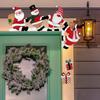1pc Fashion Santa Christmas Door Corner Decor Snowman Reindeer Frame Sign Wooden For Party House