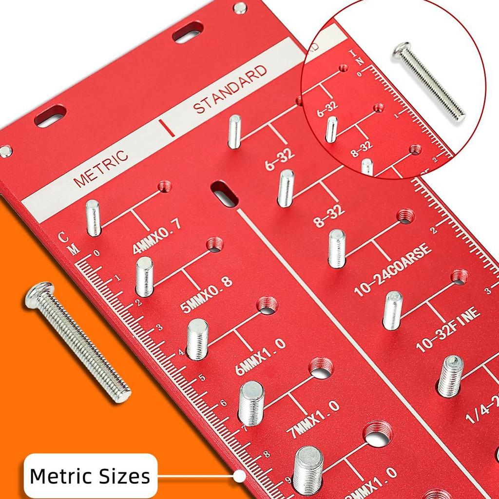 Aluminum Alloy Screw Measuring Gauge Standard Metric Measuring Tool Nut And Bolt Thread Checker