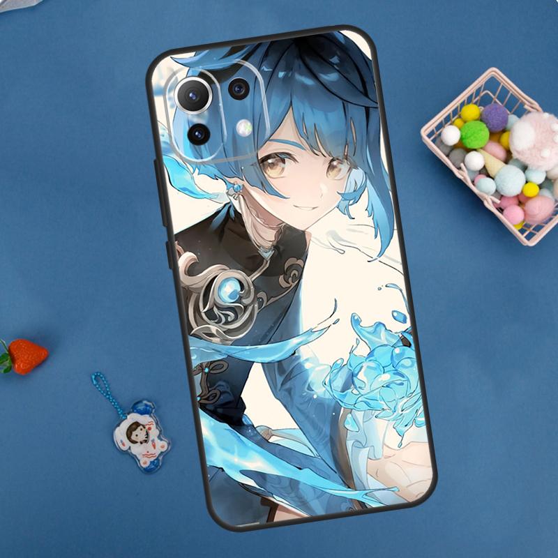 Чехол Genshin Impact Син Цю для Xiaomi 14T Pro 13T 11T 12T 13 14 15 Ultra POCO X7 Pro X3 X5 X6 F5 F6 M6 Pro