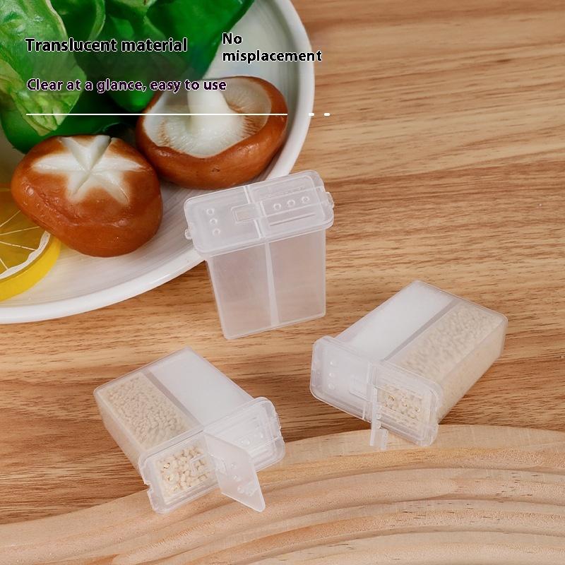 Шейкер для приправ 2 в 1 для кемпинга, многоцелевая банка для специй с крышкой, 2 отделения для приготовления барбекю на открытом воздухе, контейнер для хранения соли и перца