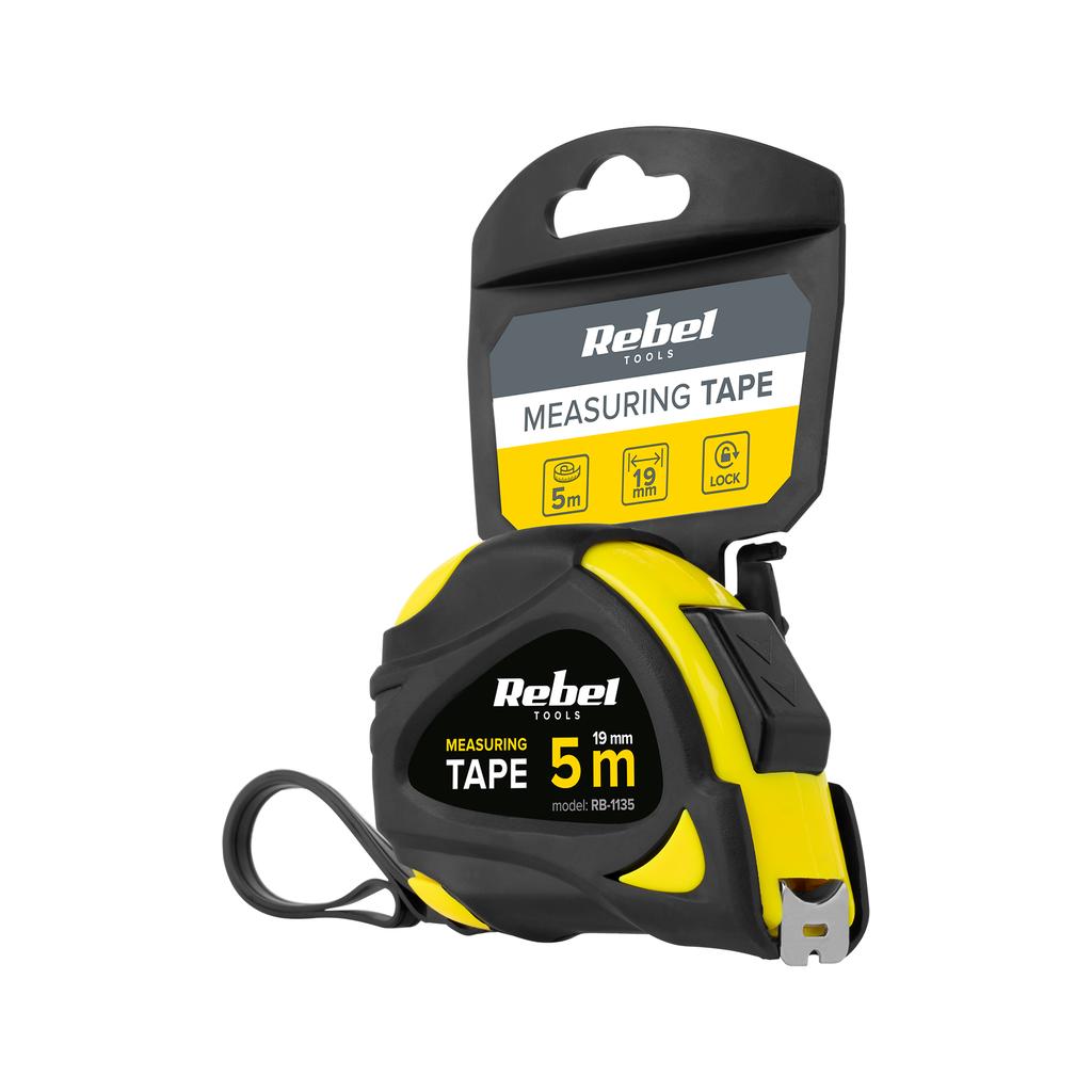 Rebel Steel Roll Tape Measure 5M 19Mm