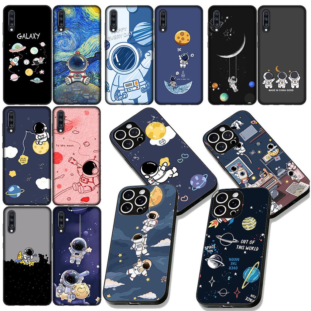 Galaxy Moon Sky Astronaut Stars Phone Case for Motorola Moto Edge 50 30 Fusion 40 NEO Ultra Pro G22 G23 G20 G35 G84 G13 G53