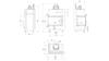 Steel fireplace KRATKI MBM left 10 kW Ø 200 self closing door