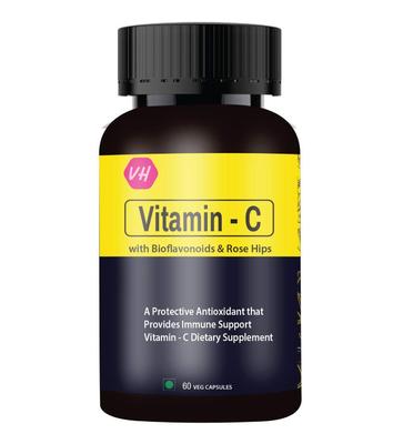 Витамин С с Биофлавоноидами и Шиповником (60 кап, 1000 мг), Vitamin C with Bioflavonoids & Rose Hips,  Vitamin Haat