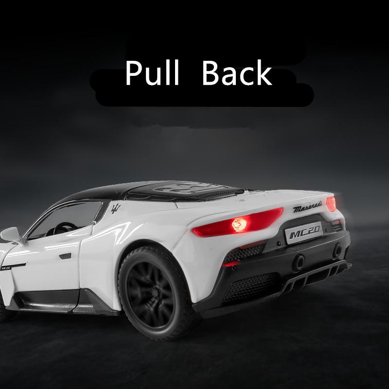 1/32 Maserati MC20 Cabrio Alloy Sports Car Model Diecast Metal Simulation Toy Model Collection Sound and Light Kids Toys Gift