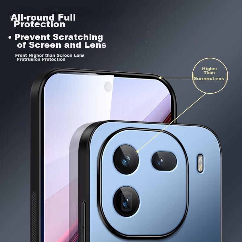 IQOO12 Phone Case, IQOO12 AG Frosted Lens Full Protection, Real Machine Solid Color, Light Luxury, Vivo Shockproof Anti-Fingerprint,n, Graphite Black