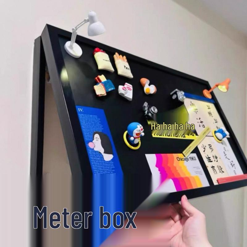 Магнитная декоративная накладка в виде меловой доски для счетчика электроэнергии и холодильника. 