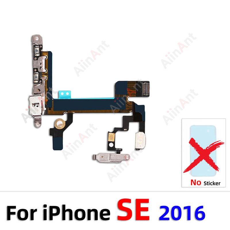 Power Volume Buttons FlashLight Power Flex Cable For iPhone 11 Pro X XR Xs Max 5s SE 6s 7 8 Plus SE 2 3 2020 2022 With Sticker