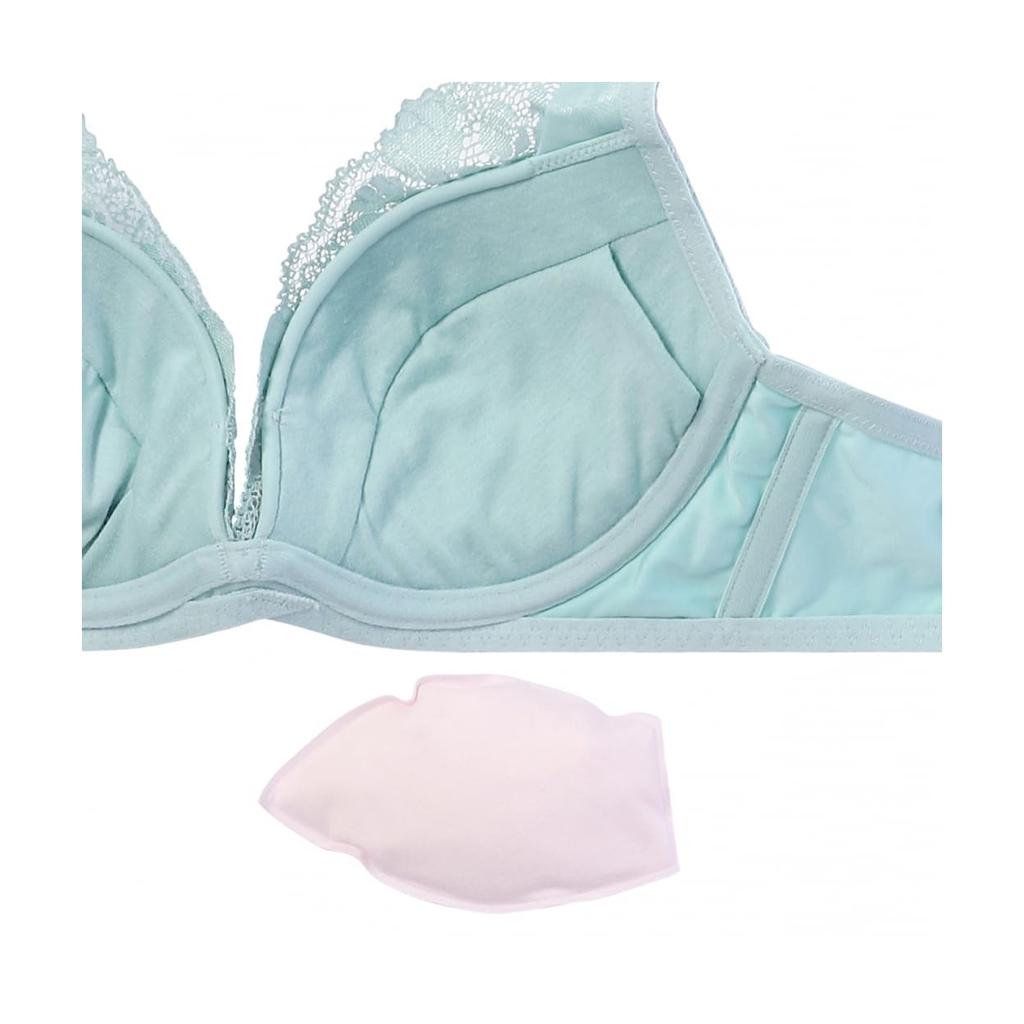 AMOSTYLE Dream Bra Deep V Bra Shorts Set Swinging Bouquet 6718 A70M Size [AMOSTYLE] & (Lilac Orchidee)