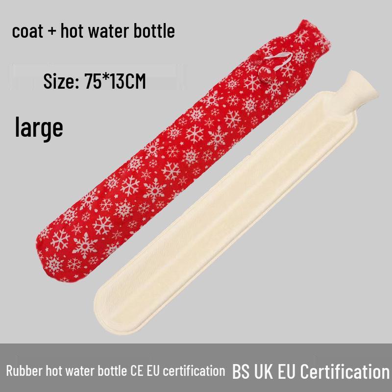 Explosion-Proof Hot Water Bottle: Rubber Design for Stomach and Feet, Long-Lasting Warmth