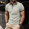 Men's Lapel Buttons Polo Shirt Beach Youth Sportwear Top Fashion Men Short Sleeve T Shirts