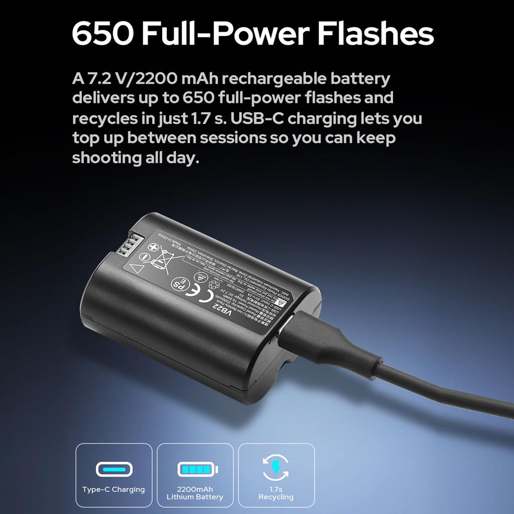 Wireless Camera Flash Adjustable Head Small Hot Shoe Light Support High Speed Sycn