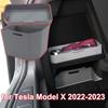 Для Tesla Model X Органайзер для хранения в заднем багажнике, ящик-лоток, силиконовый водонепроницаемый, ModelX 2023 2022, протектор, аксессуары для салона автомобиля