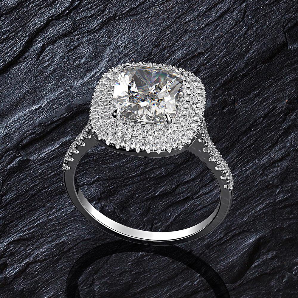 Gica Gema Персонализированные высококачественные кольца из стерлингового серебра 925 пробы, 8*9 мм, драгоценный камень, уникальный дизайн, романтические изящные украшения на палец, подарки для свадебной вечеринки, новая тенденция