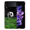 Football Soccer Ball Design For Samsung Galaxy Z Flip 5 4 3 Case Shockproof Hard Cover Phone Z Flip 6 7 5G Z Flip 5 4 5G TPU P