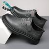 Men's Casual Leather Shoes Spring Business Dress Men's Shoes British Suit Black Leather Shoes Men