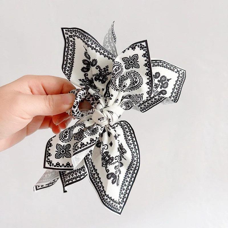 Simplicity Black and White Big Bow Hair Clip for Women Elegant Ponytail Clip Girl Hair Clamp Hair Accessories
