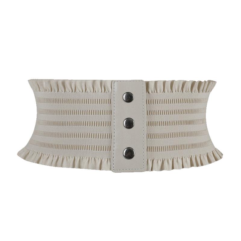 Simple Design Women'S Elastic Wide Waistband Hemline Decoration Cummerbund Ladies Overcoat Belt For Women