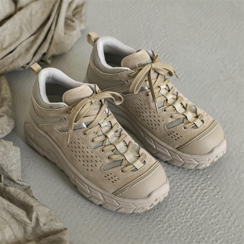 Нескользящие туфли Dude Shoes на платформе для отдыха на открытом воздухе, желтые, корейская версия, ретро-обувь для альпинизма, повседневная мужская спортивная обувь