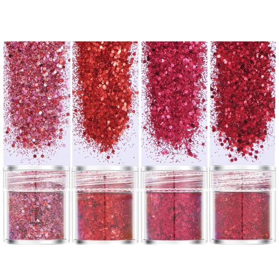 4 коробки блесток для ногтей сияющая легкая паста сверкающая вспышка некапающая самодельная переливающаяся голографическая красочная нейл-арт блестки принадлежности для ногтей