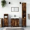 VidaXL Bathroom Cabinet Set 3 Pcs Smoked Oak 3187802
