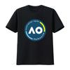 Футболка с логотипом теннисного турнира Australian Open (AO) для молодежи и взрослых Белый Размеры S-4XL винтажная Стирка с эффектом потертости Немного модный Универсальная