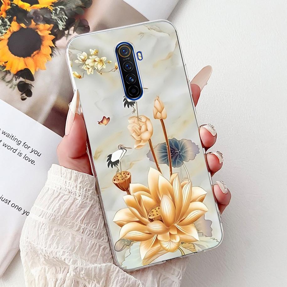 For Realme X2 Pro Case RMX1931 Cover Popular Flower Soft Clear Silicone Back Cover For Realme X2 XT Bumper RMX1921 RMX1992 Funda