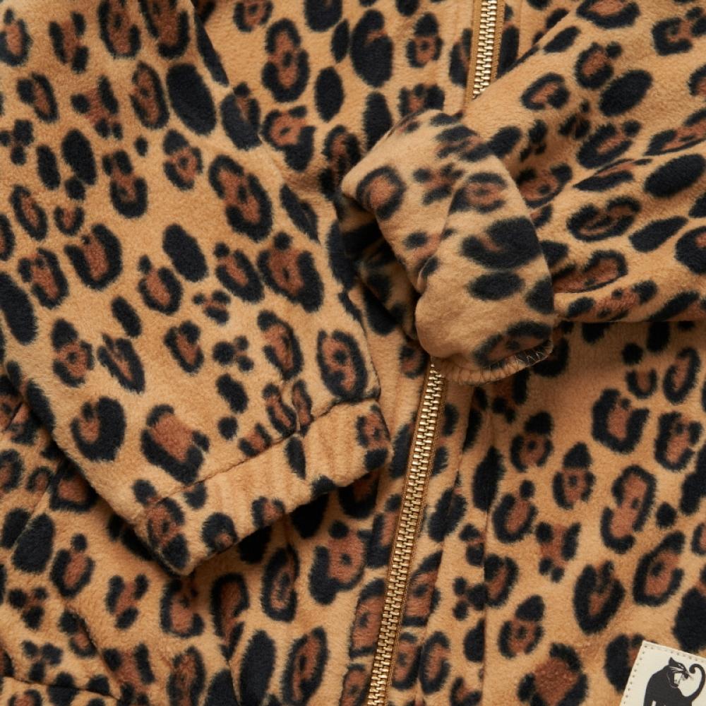 Mini Rodini 1000006013 Leopard Fleece Jacket Leopard Fleece Kids Jacket