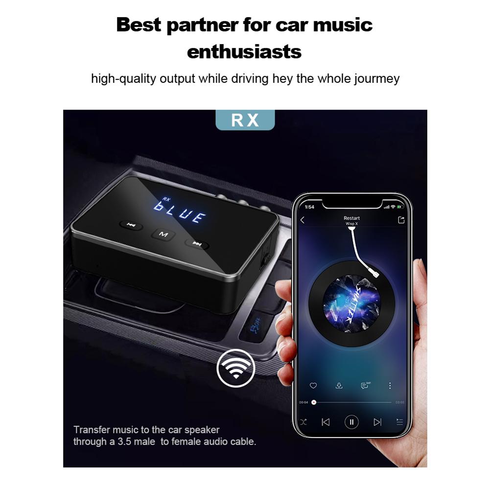 BT 5.4 Receiver Transmitter AUX 3.5mm Jack RCA Optical BT Audio Adapter Wireless Adapter for TV/Car/PC/Home Stereo/Speakers