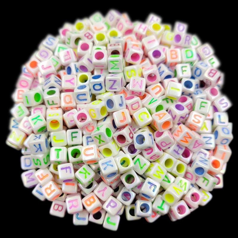 Творческий браслет ожерелья своими руками для 6/15*7 мм кулона 20/50 шт конфетного цвета акриловые свободные бусины буквы цифры оптовая продажа изготовление ювелирных изделий
