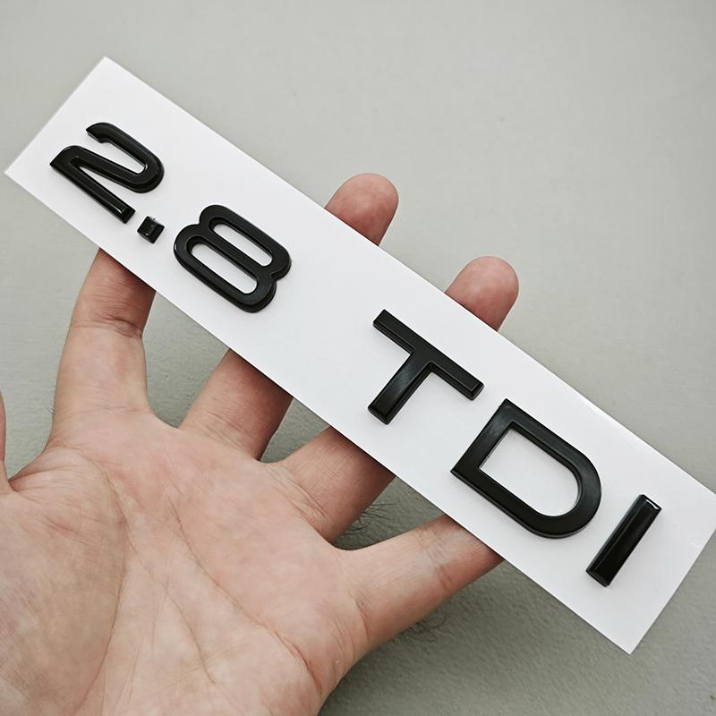 3D ABS Car Logo 1.9 2.0 2.8 3.0 4.2 TDI 3.6 Sticker Trunk Emblem Rear Badge For 6nlbr A3 A4 A5 A6 A7 A8 Q3 Q5 Q7 Q8 Accessroies nlbr6