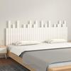824779 vidaXL Wall-mounted Headboard White 204x3x80 Cm Solid Pine Wood