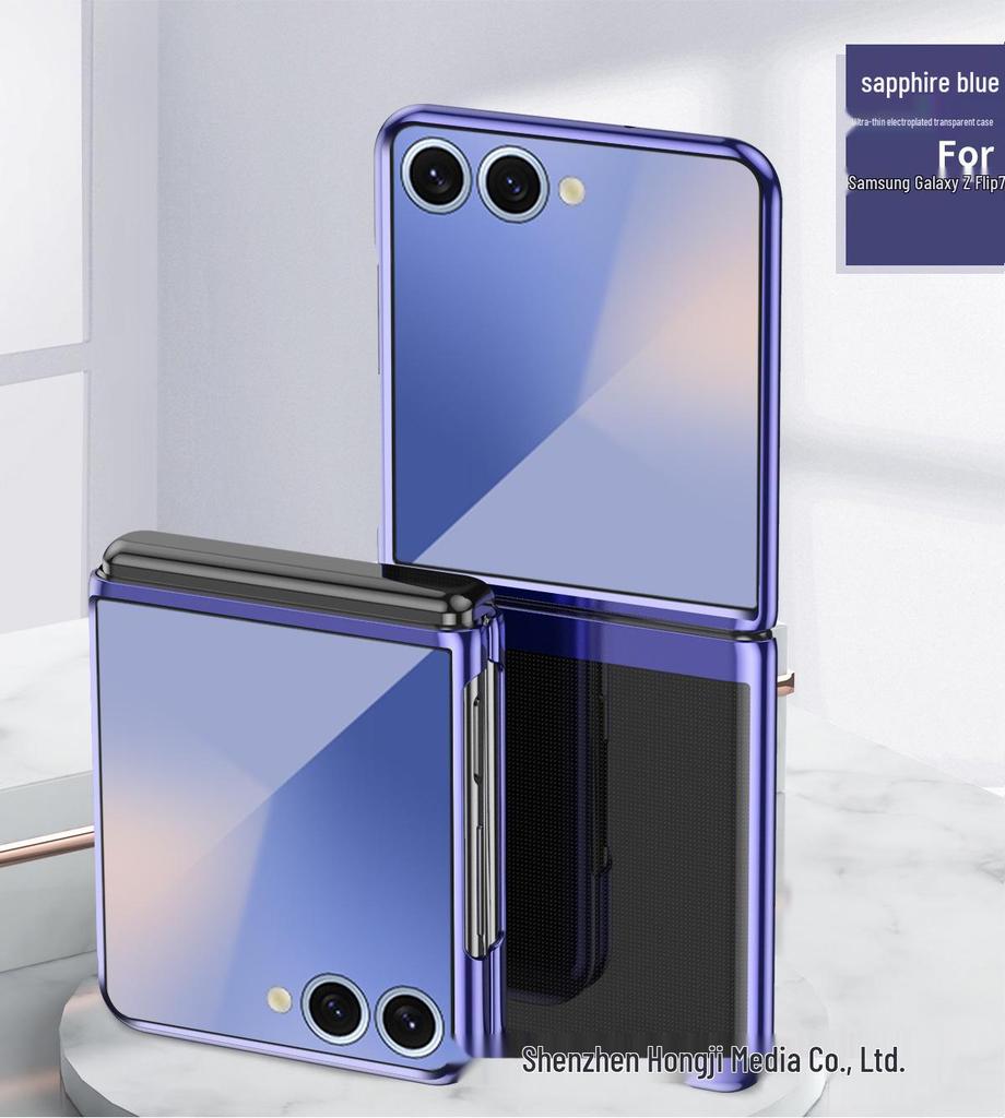 Прозрачный гальванизированный защитный чехол для телефона Samsung Z Flip7 для Galaxy Z Flip 3/4/5/6