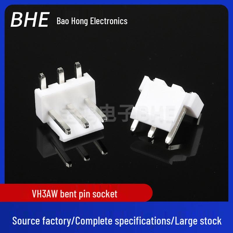 VH3.96 Pin Header Connector, 3.96MM Spacing, Right Angle, White, VH2P-8P