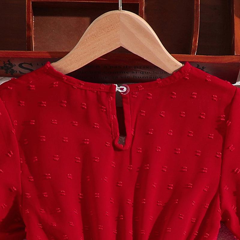 Платье для девочек 8-12 летняя детская одежда красные платья с коротким рукавом для детей одежда