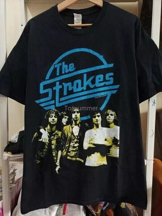 The Strokes Band Shirt The Strokes Cotton Black Unisex Tshirt Reprint S5xl