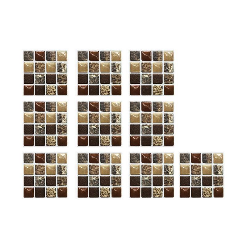 30/10 шт., гель-наклейки для кухни, ванной комнаты, самоклеящиеся мозаичные наклейки, креативные стеклянные кирпичные обои