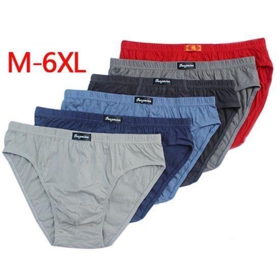 6 упаковок мужского нижнего белья, хлопковые трусы свободного кроя со средней посадкой, толстое нижнее белье больших размеров
