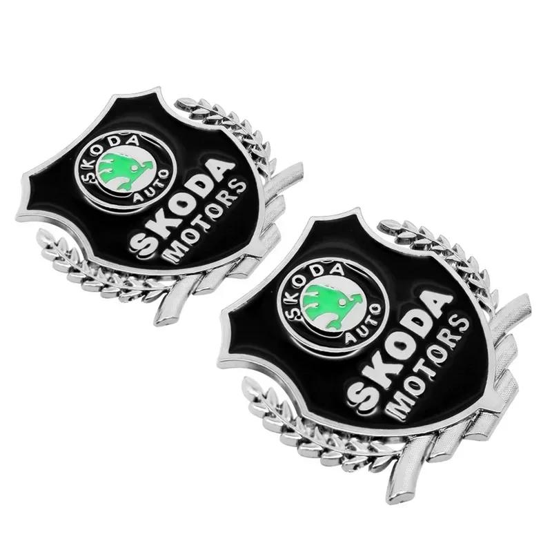 Car Decals Window Badge Sticker for Skoda Logo Fabia 2 Citigo Yeti Kodiaq Kamiq Superb 2 Rapid Octivia A5 A7 Karoq S Decoration EK6