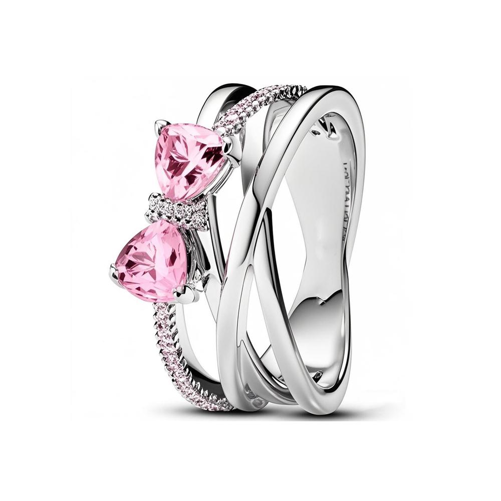 Новое медное кольцо-шарм в форме короны с покрытием из светлого золота, любовного банта с цветным бриллиантом. Совместимо для вечеринки, повседневной носки. Сделай сам. Женский бутик Je
