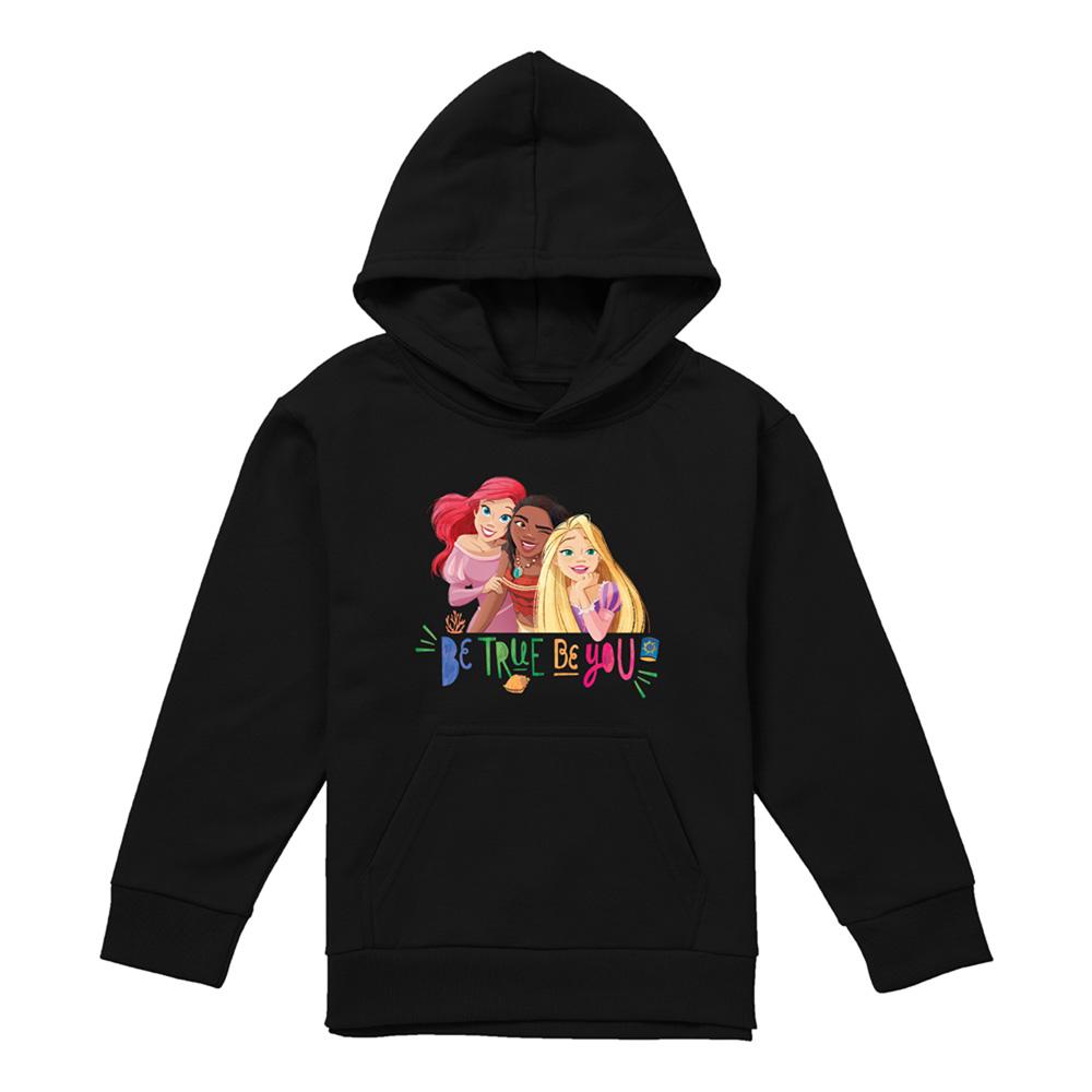 Disney Princess Childrens/Kids Be True, Be You Ariel Moana Rapunzel Pullover Hoodie