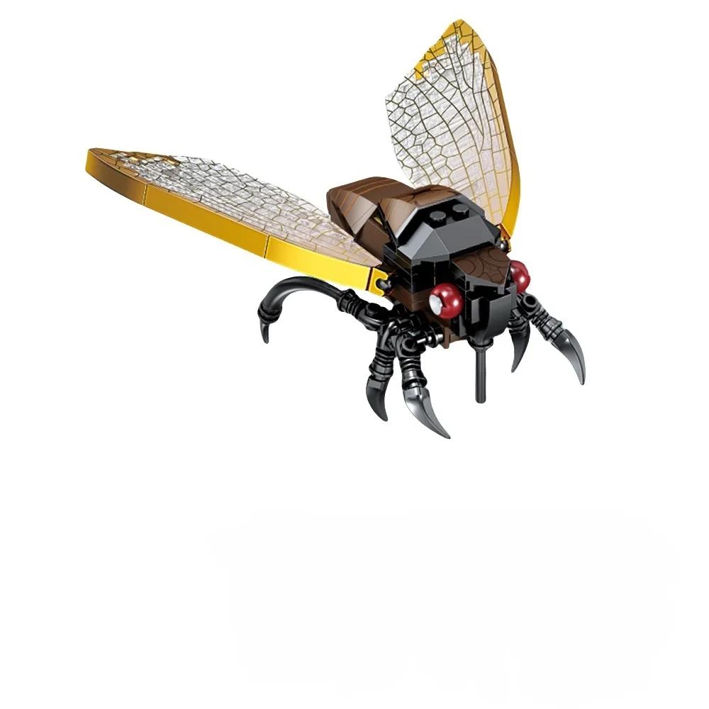 Cicada Insects Building Blocks Toys Set - Long-Lasting Play Party Gift for Kids Great Collectible Models Caterpillar Cicada