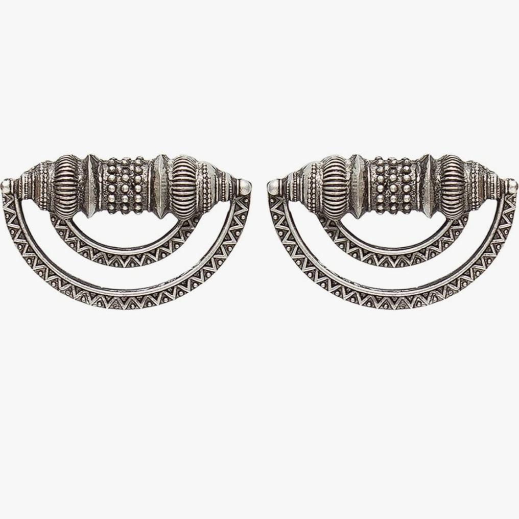 Серьги из латуни и серебра с оксидированием для женщин и девочек, стильная, модная эксклюзивная коллекция, 100% приятный для кожи продукт для сережек